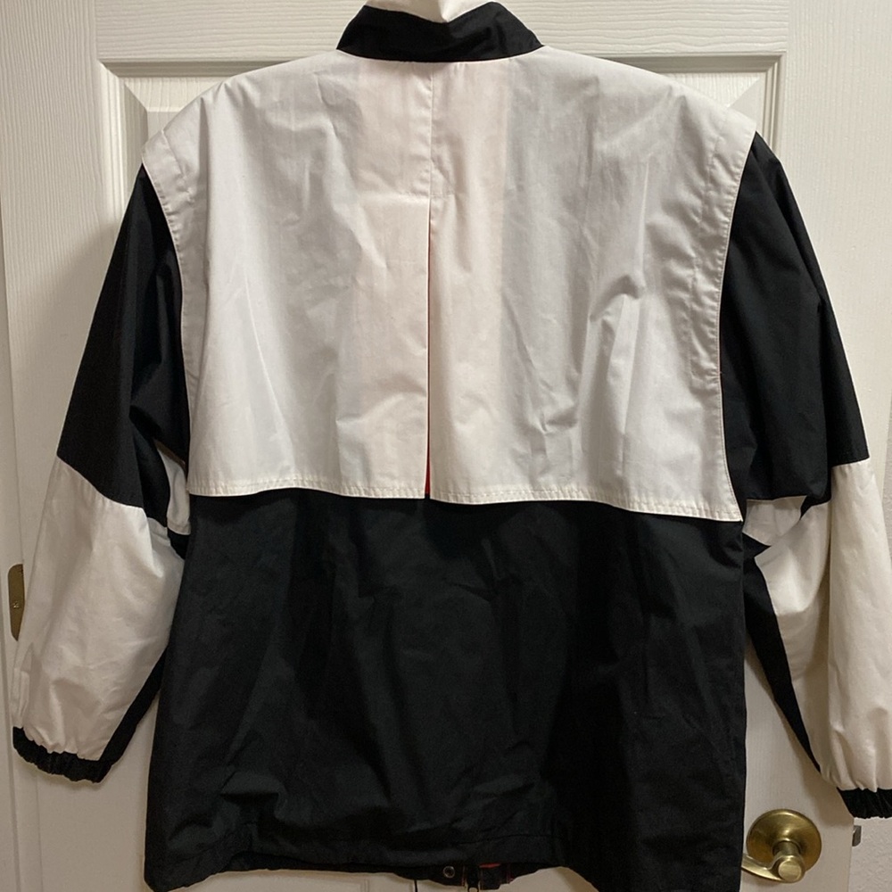 London Fog Black and White Windbreaker Jacket - Picture 3 of 11